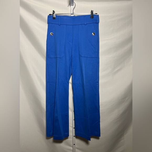 Jules & Leopold Pants Women’s Blue High Waisted Straight Leg Cargo - Picture 1 of 9